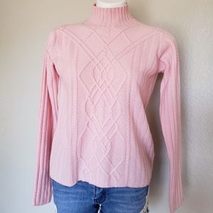 Clark and Gable Pink Cashmere Sweater